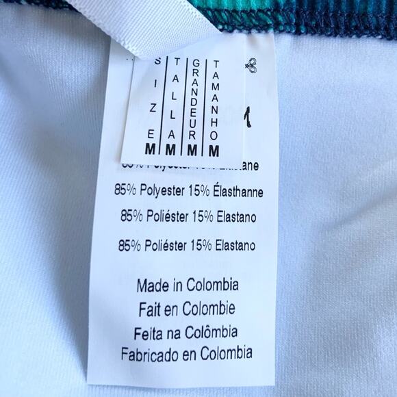 Yandy Two Piece Teal & Blue Tie Dye Bikini Set Adjustable Medium NEW WITH TAGS - Picture 10 of 14